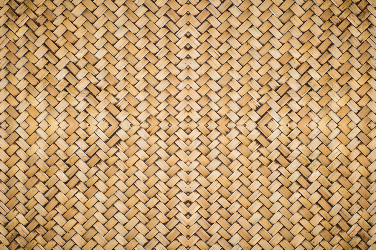 Bambus vevd effekt spisebrikke tekstur - Tenstickers