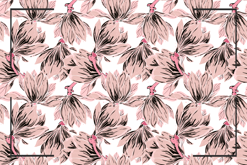 Flere hvite og rosa dekkebrikker i magnolia - Tenstickers
