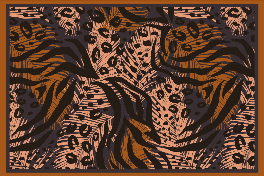 Spisebrikke original blomsterjungelmønster - Tenstickers