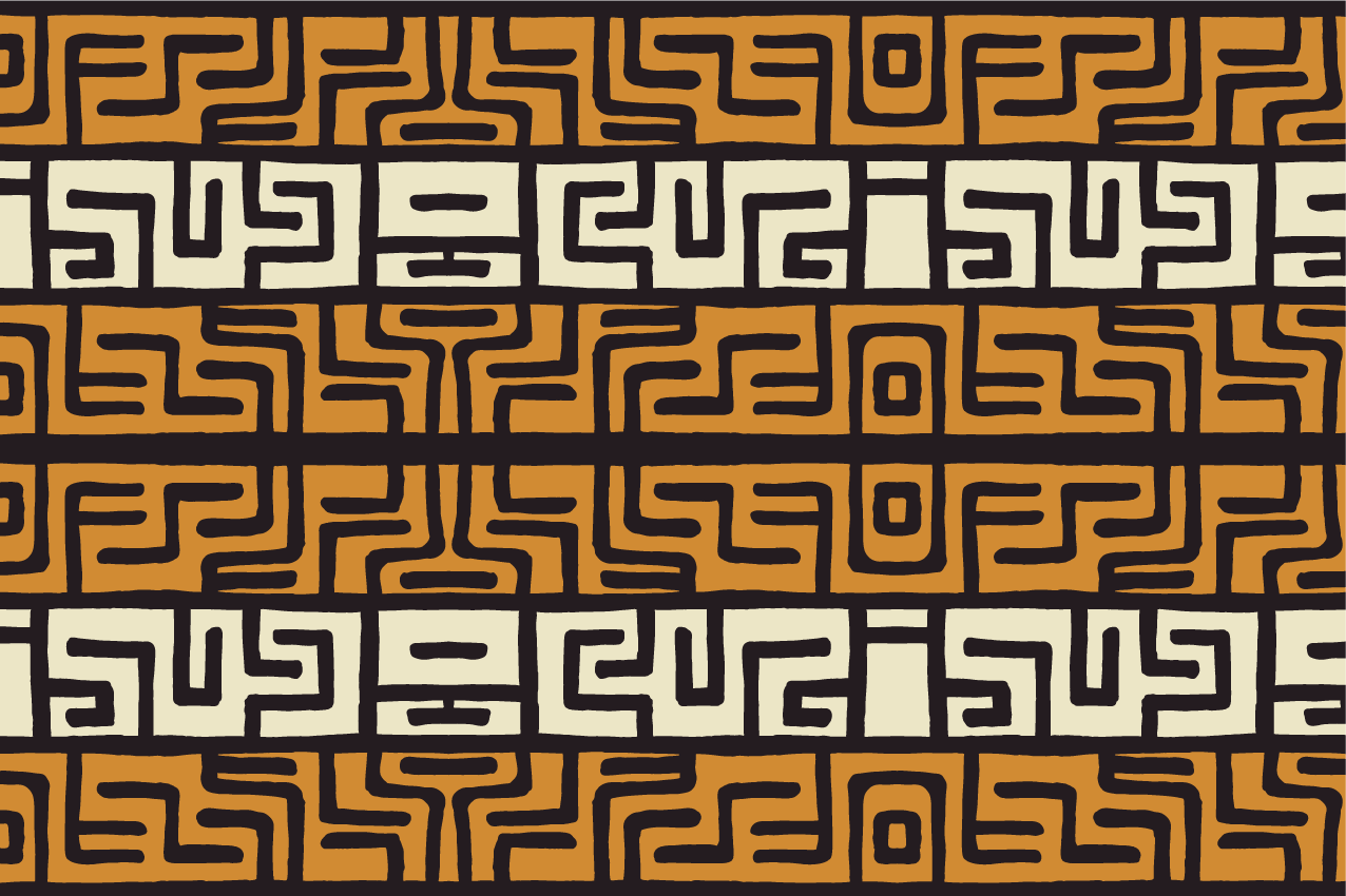 Abstrakt mønster i afrikansk stil spisebrikke original - Tenstickers