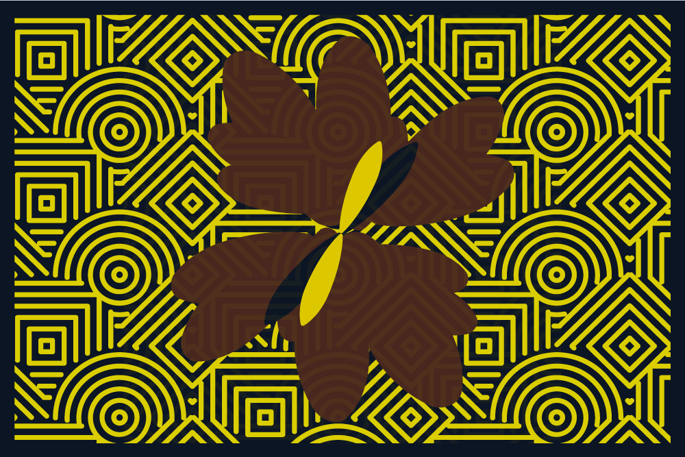 Spisebrikke tekstur abstrakt geometrisk blomst - Tenstickers