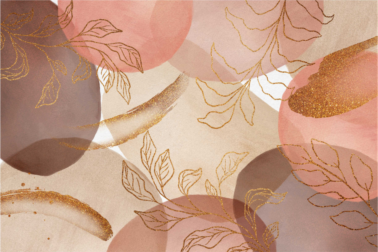 Spisebrikke tekstur med elegante bladmotiver - Tenstickers