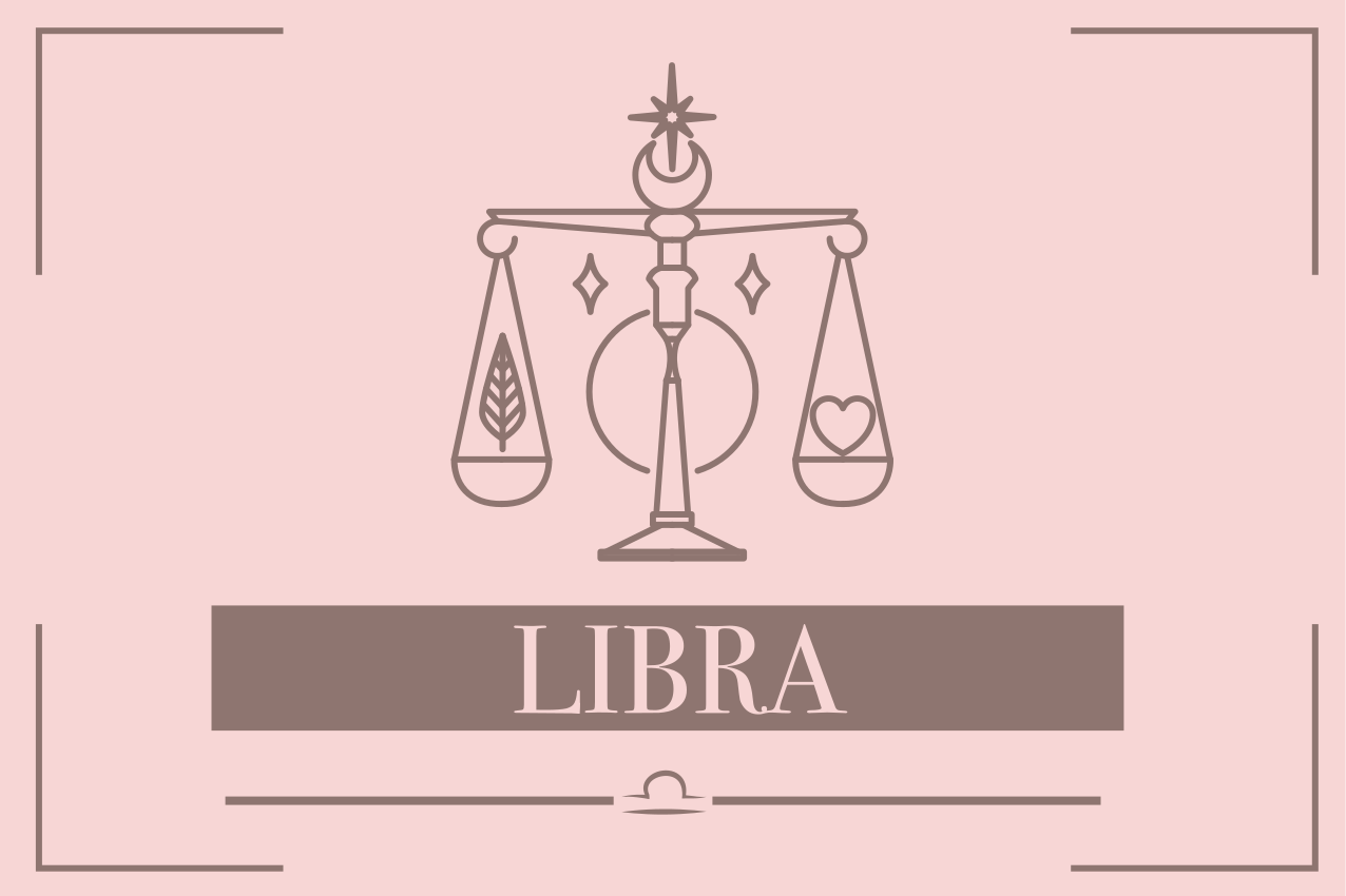 Libra rosa kort stjernetegn design spisebrikke original - Tenstickers