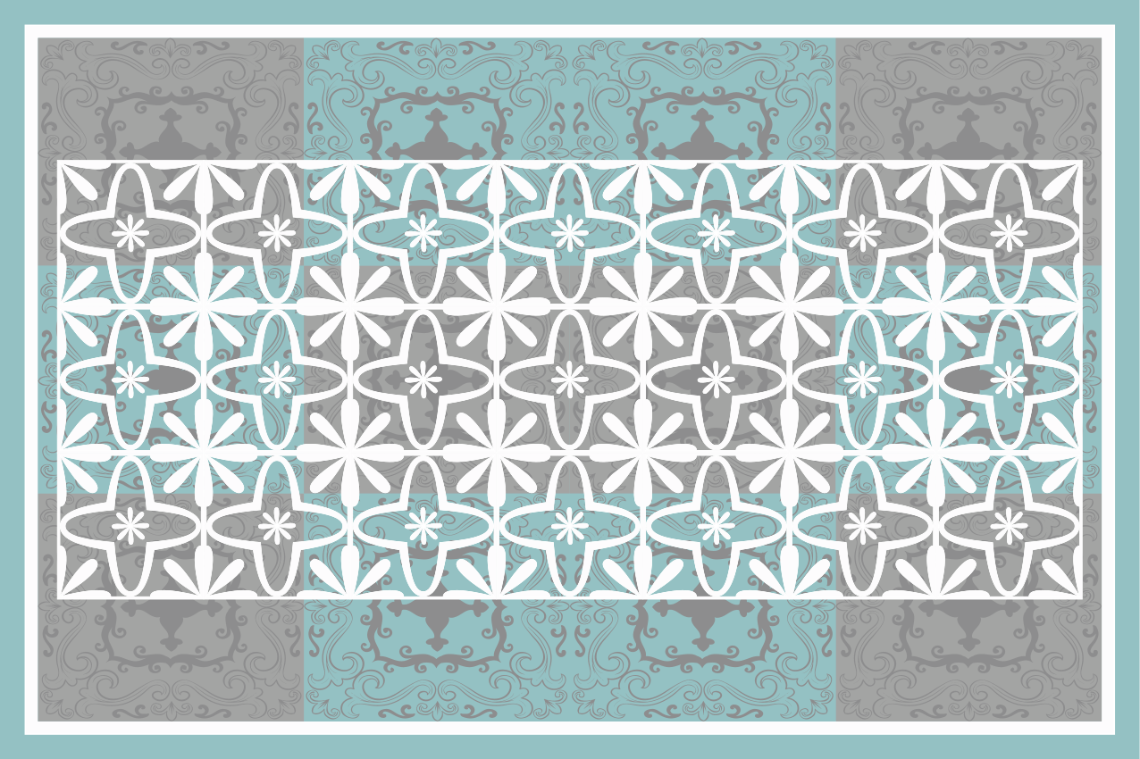 Spisebrikke tekstur stilren botanisk motiver - Tenstickers