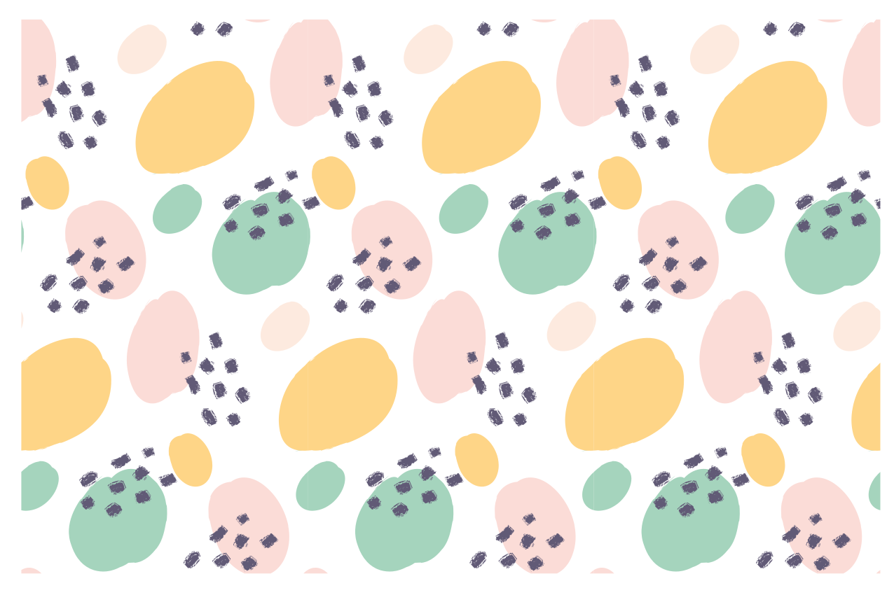 Fargerik abstrakt element spisebrikke original - Tenstickers