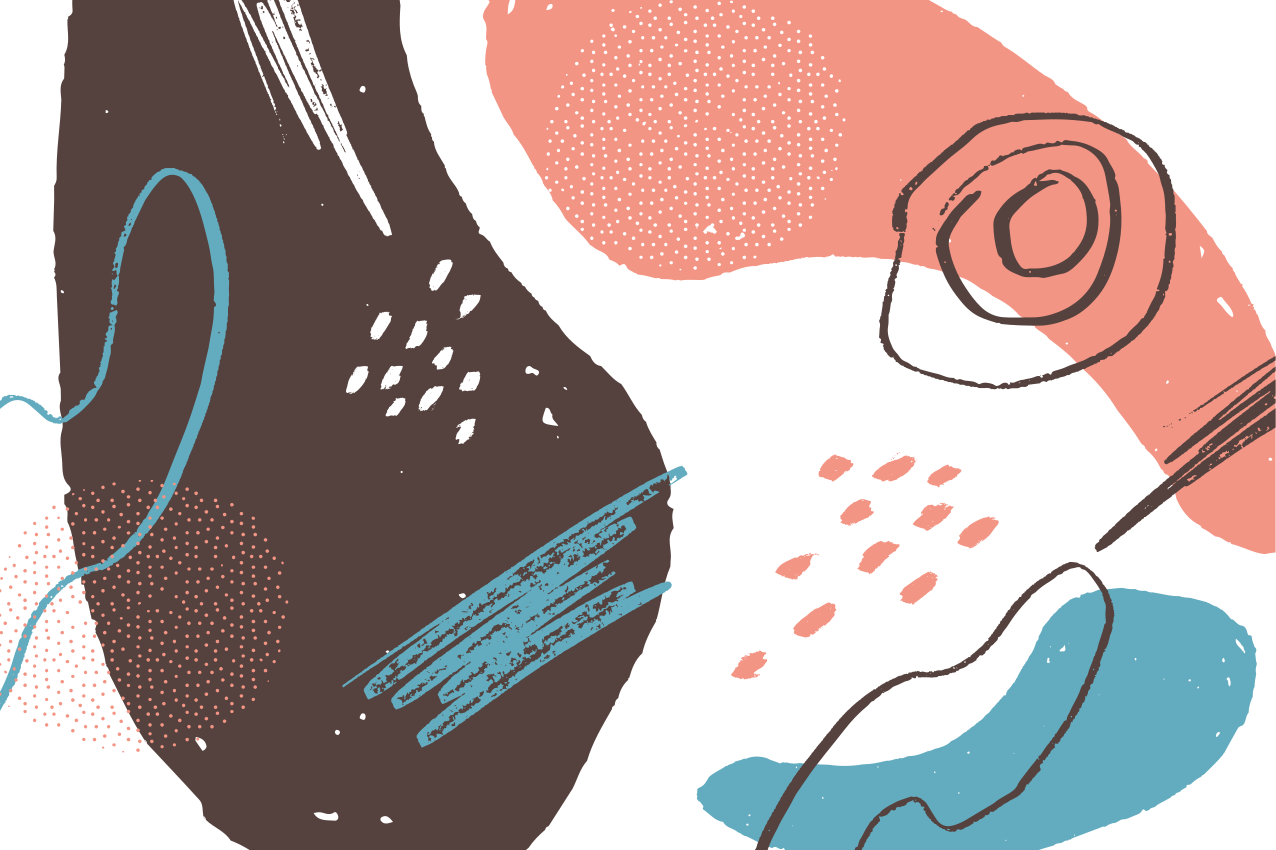 Spisebrikke moderne med livlige abstrakte former - Tenstickers