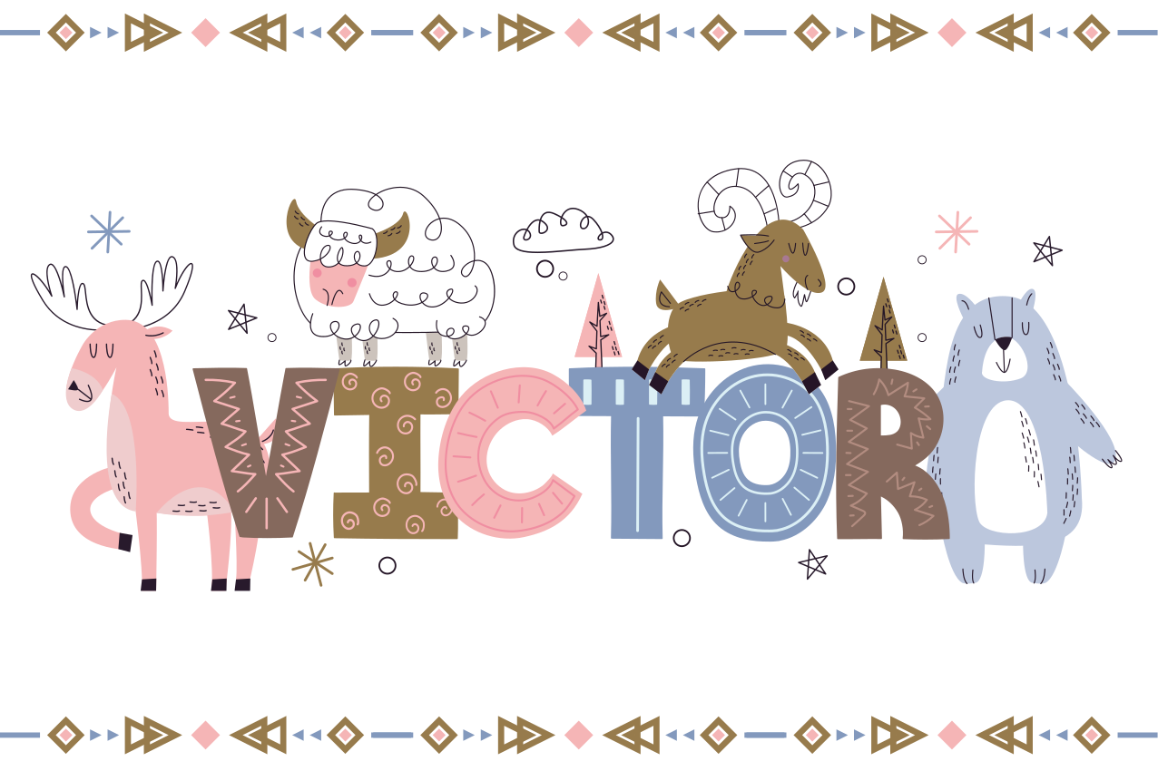 Polare smådyr med navn som kan tilpasses spisebrikke med navn - Tenstickers