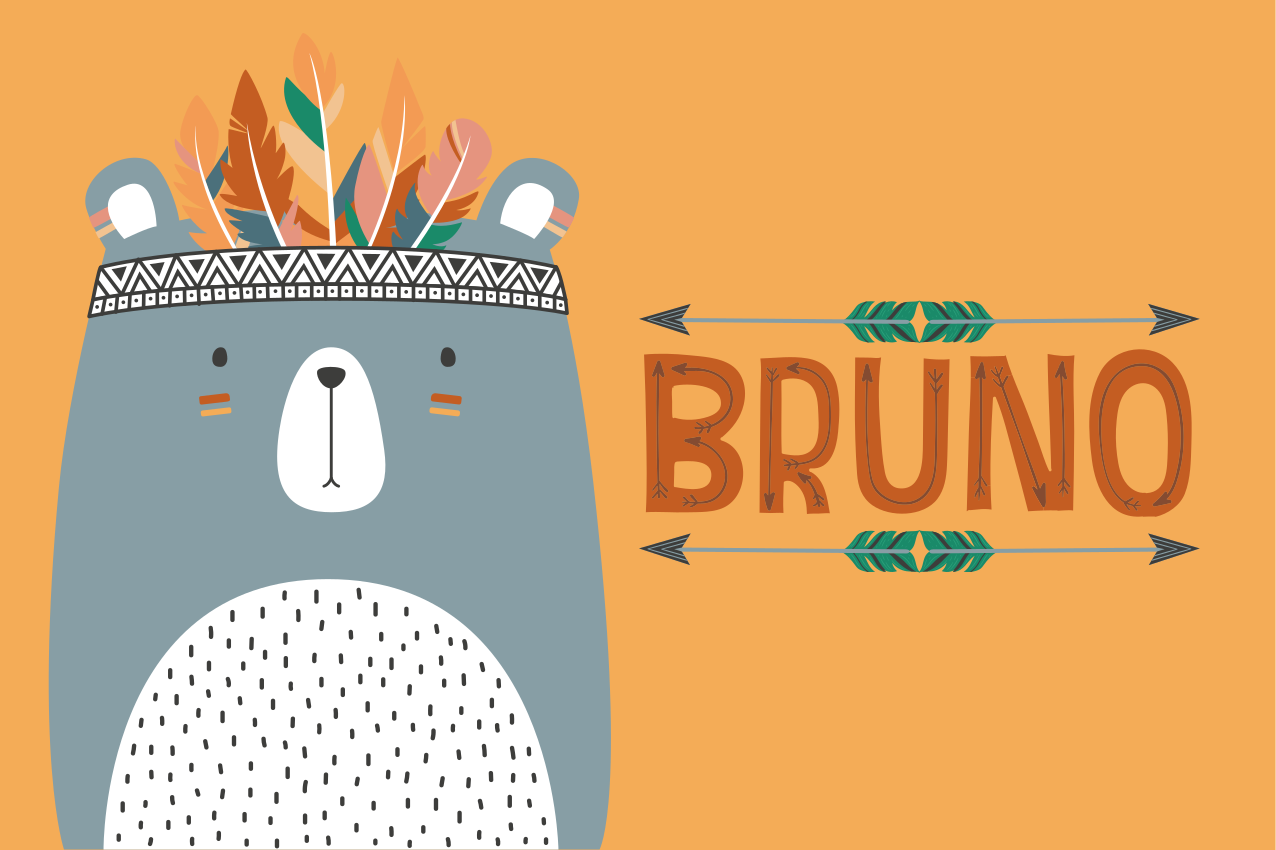 Spisebrikke spedbarn søt bjørneillustrasjon - Tenstickers