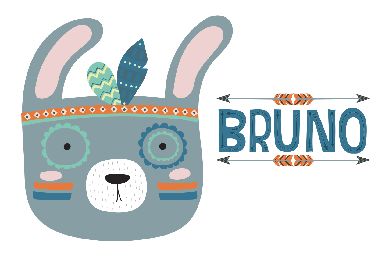 Søt dyrehode spisebrikke spedbarn - Tenstickers