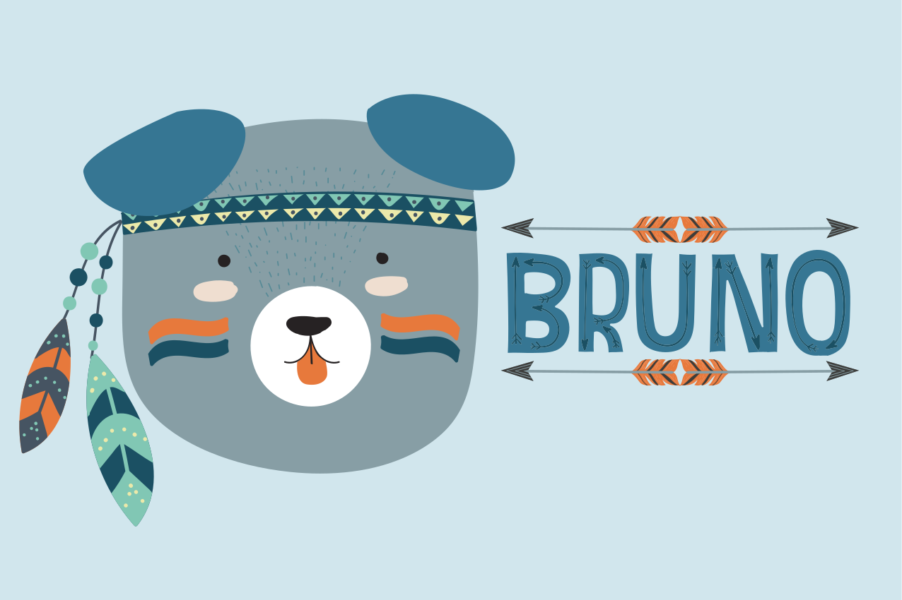 Søt bjørnehode spisebrikke spedbarn - Tenstickers