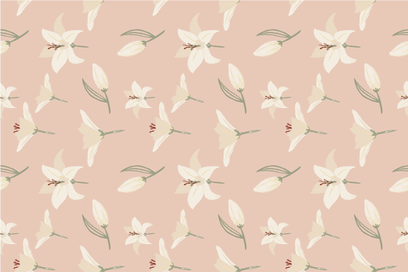 Spisebrikke jul med blomsterdesign - Tenstickers