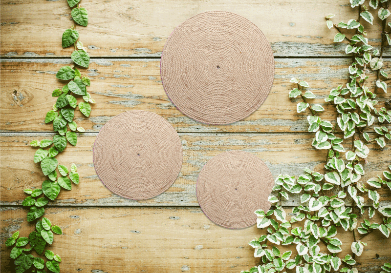 Spisebrikke moderne naturlig underlagsett - Tenstickers