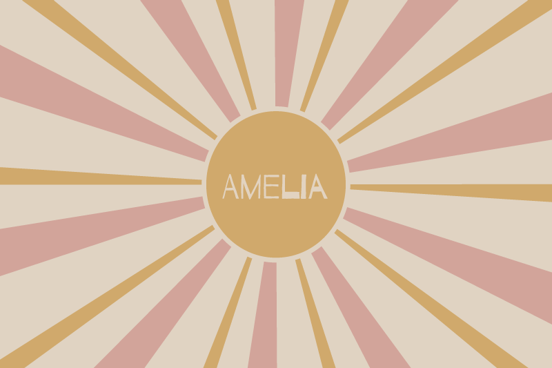 Spisebrikke med navn solstråle midtpunkt - Tenstickers