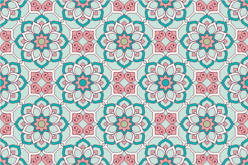 Spisebrikke original blomsterillustrasjon stil - Tenstickers