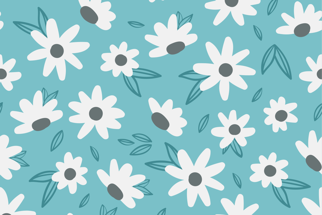 Spisebrikke original med blomstertrykk - Tenstickers