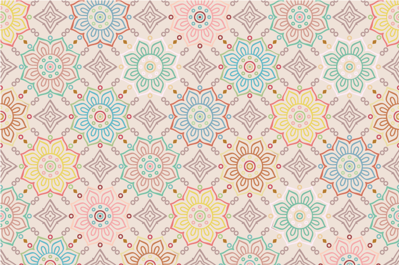 Spisebrikke original livlig botanisk trykk - Tenstickers