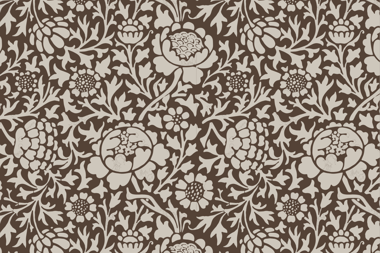 Vintage blomstertrykk spisebrikke rektangulær - Tenstickers