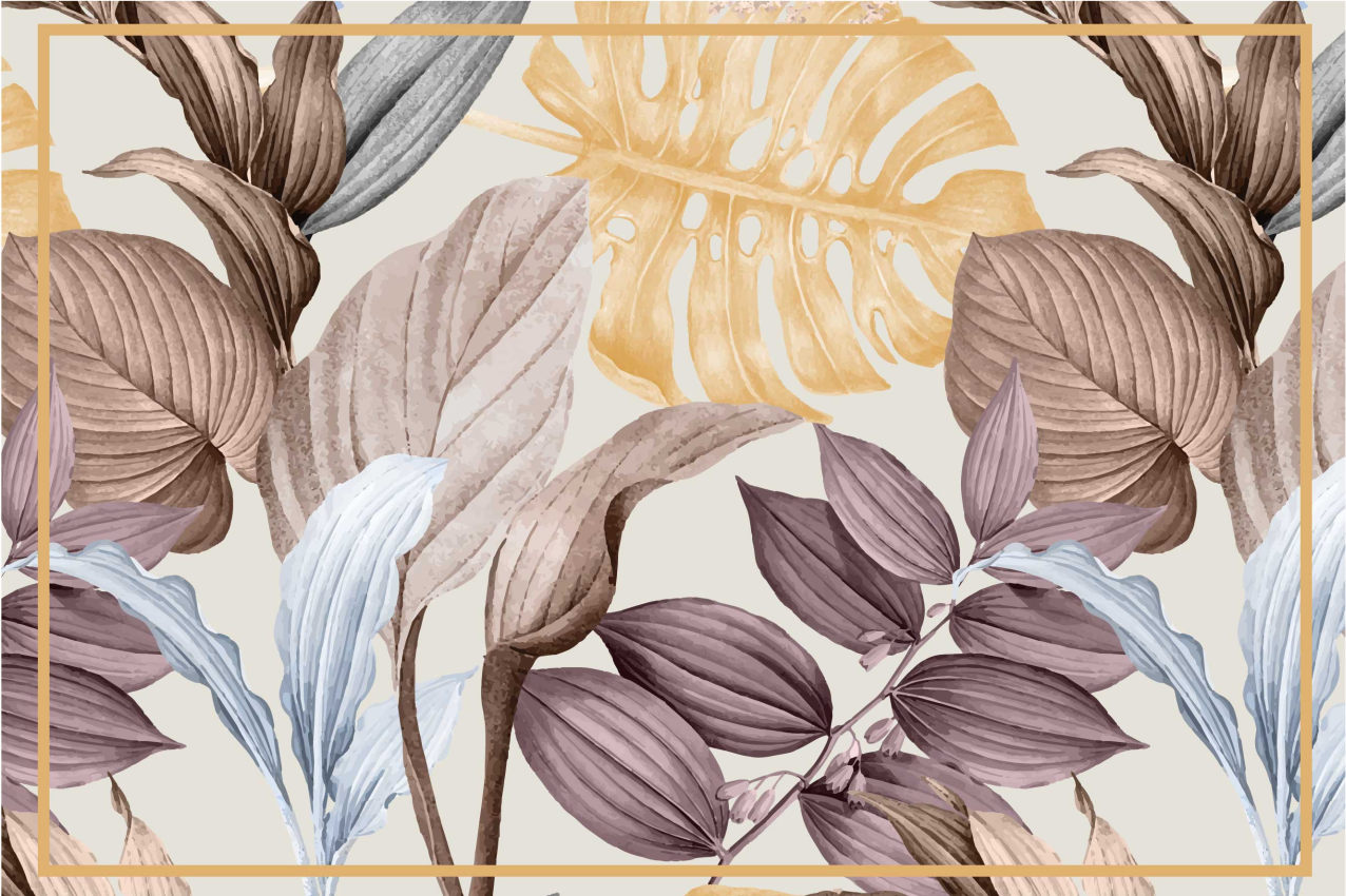 Tropiske planter xxl spisebrikke hus - Tenstickers