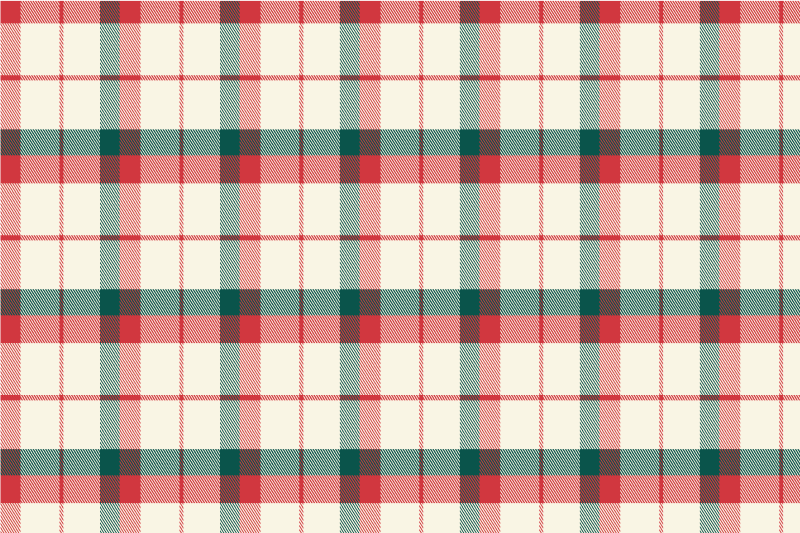Jule tartan tekstur spisebrikke - Tenstickers