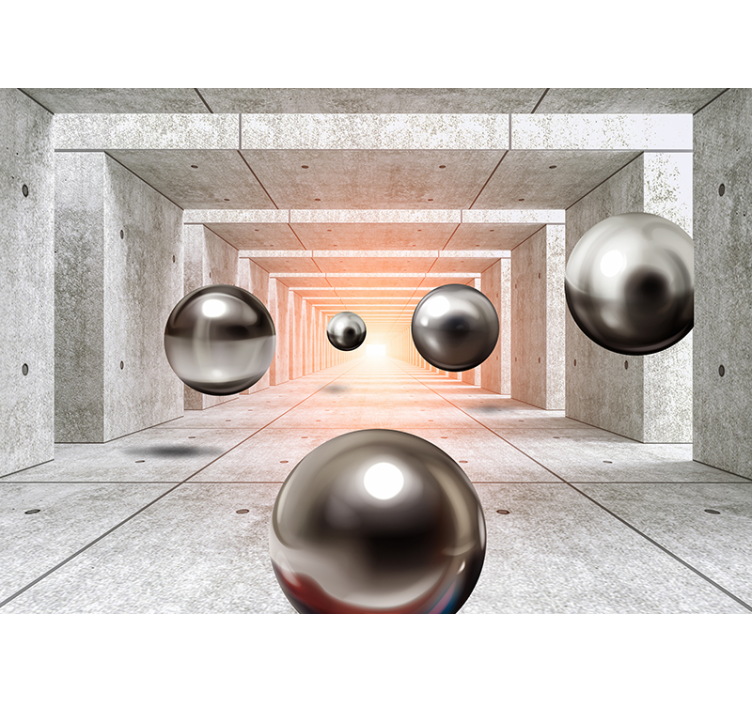 Futuristisk tunnel 3d fototapet - Tenstickers