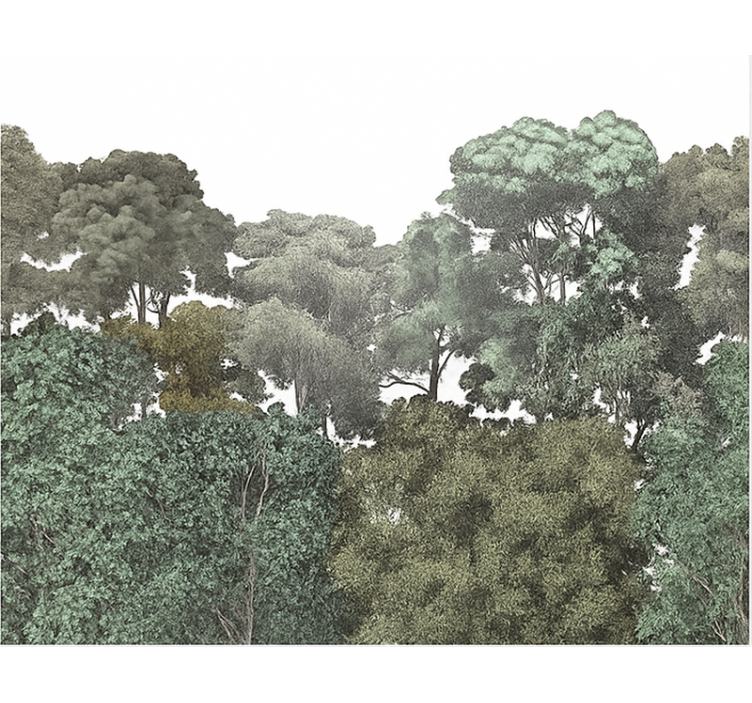 Elegant regnskogmotiv fototapet ungdom - Tenstickers