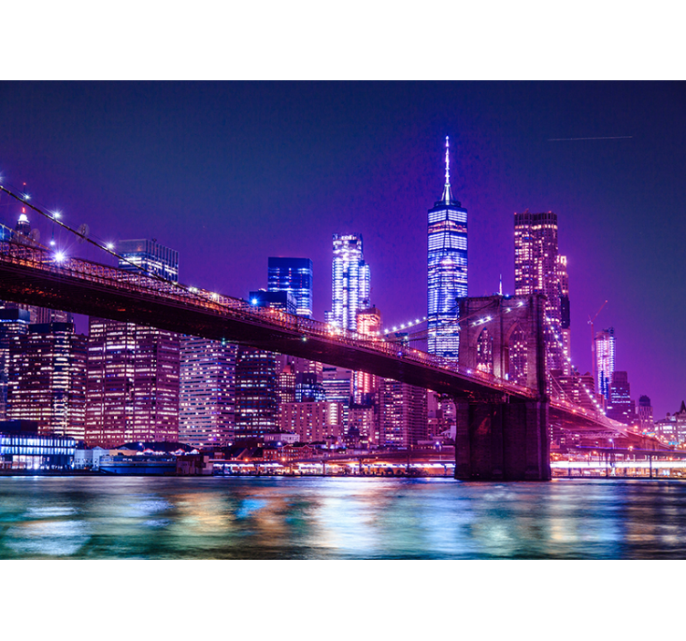 Natt new york fototapet - Tenstickers