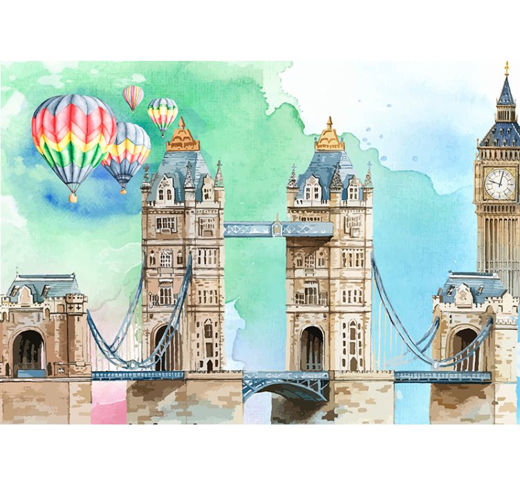 Ballong over tower bridge london fototapeter - Tenstickers