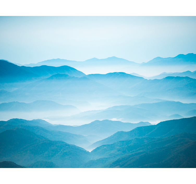 Tåkete fjellfototapet - Tenstickers