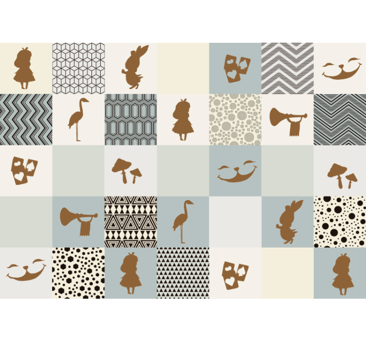 Alice in wonderland fantasy fototapet - Tenstickers