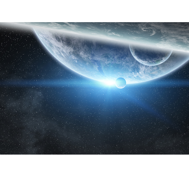 Jorden fra verdensrommet landskap fototapet - Tenstickers