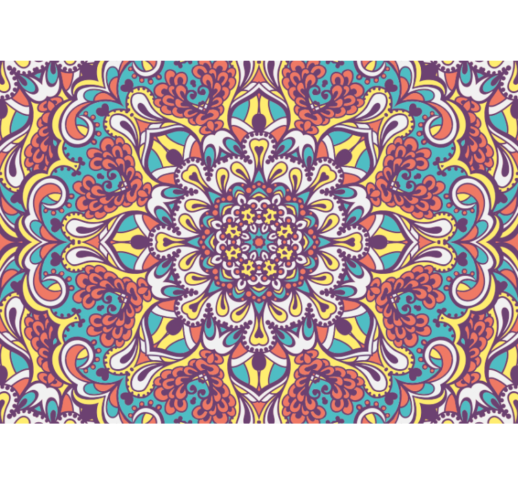 Dekorativ mandala fototapet stue - Tenstickers