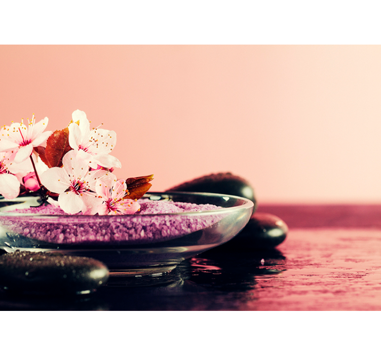 Haug med orkideer blomsterfototapet - Tenstickers