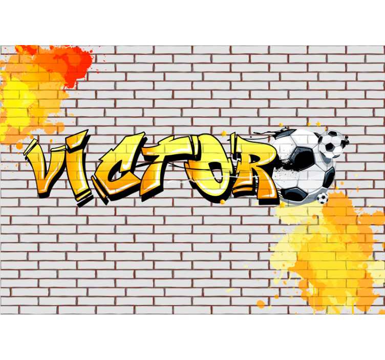 Fotballgraffiti personlige veggmalerier - Tenstickers