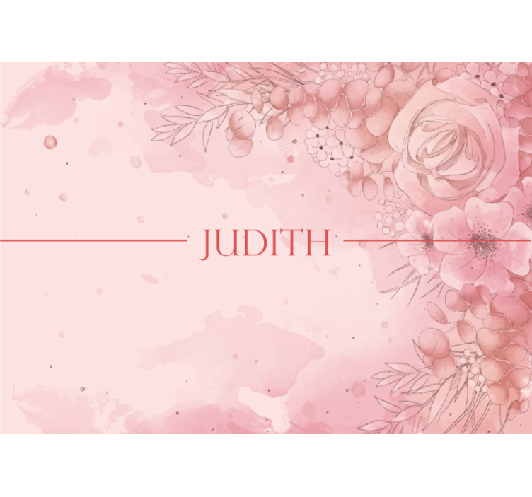 Rosa personlig blomster tilpasset fototapet - Tenstickers