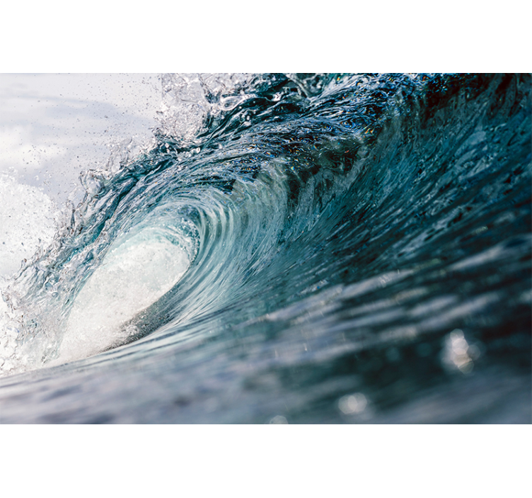 Store bølger på sjøen veggmaleri - Tenstickers
