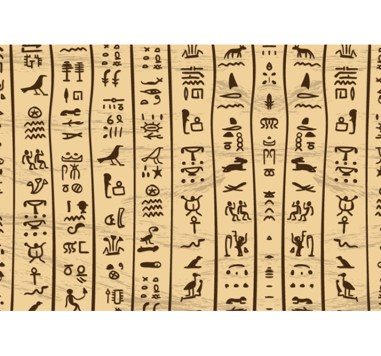 Egyptiske hieroglyfer stue fototapet - Tenstickers