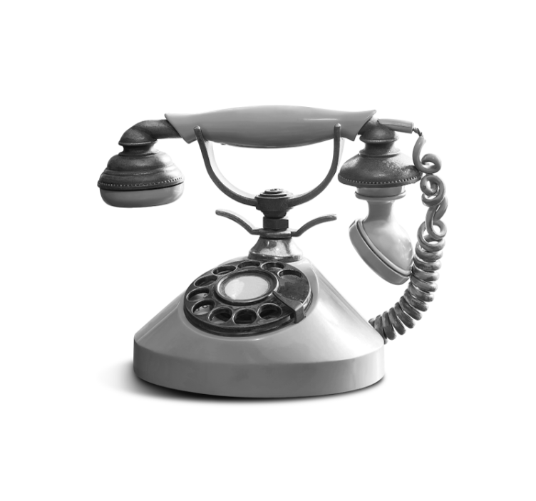 Retro telefon nærbilde fototapet stue - Tenstickers