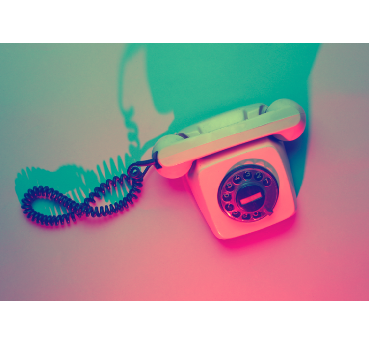 Vintage gammel telefon vintage fototapet - Tenstickers