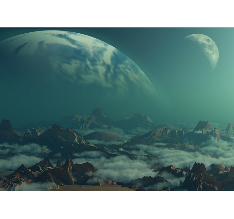 Space science fiction 3d fototapet - Tenstickers