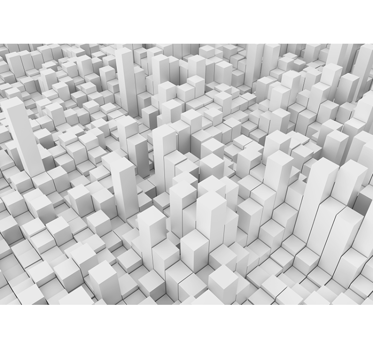 Geometriske monostrukturer fototapet abstrakt - Tenstickers