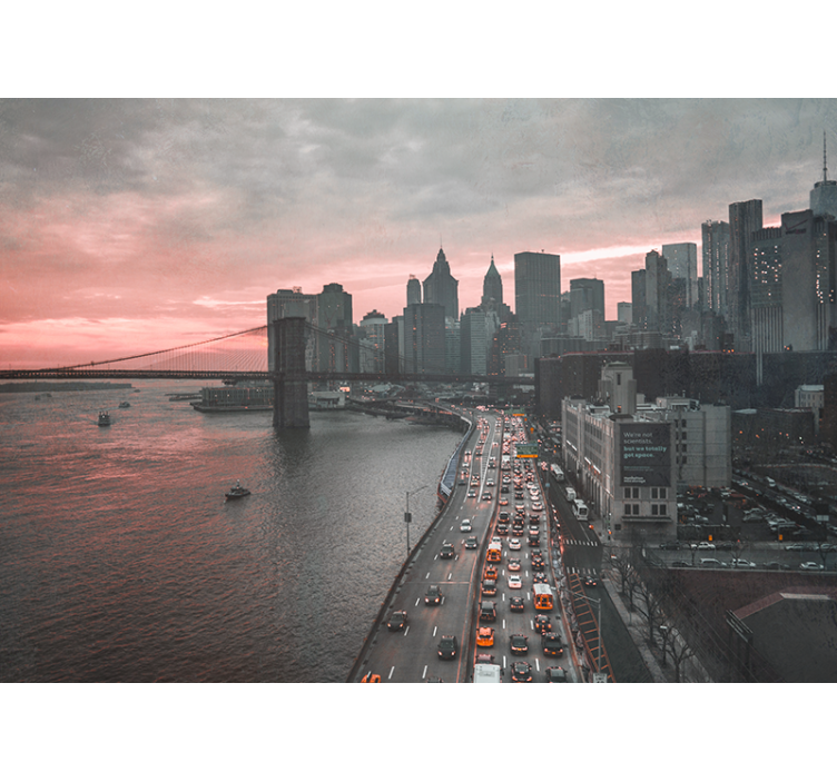 Fototapet new york urban manhattan skyline - Tenstickers