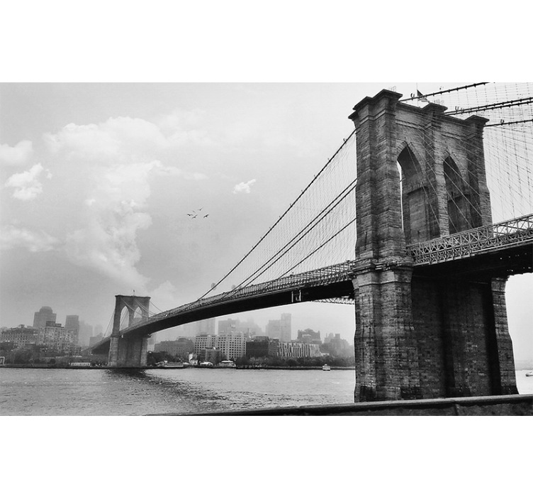 Fototapet new york brooklyn bridge kontur - Tenstickers