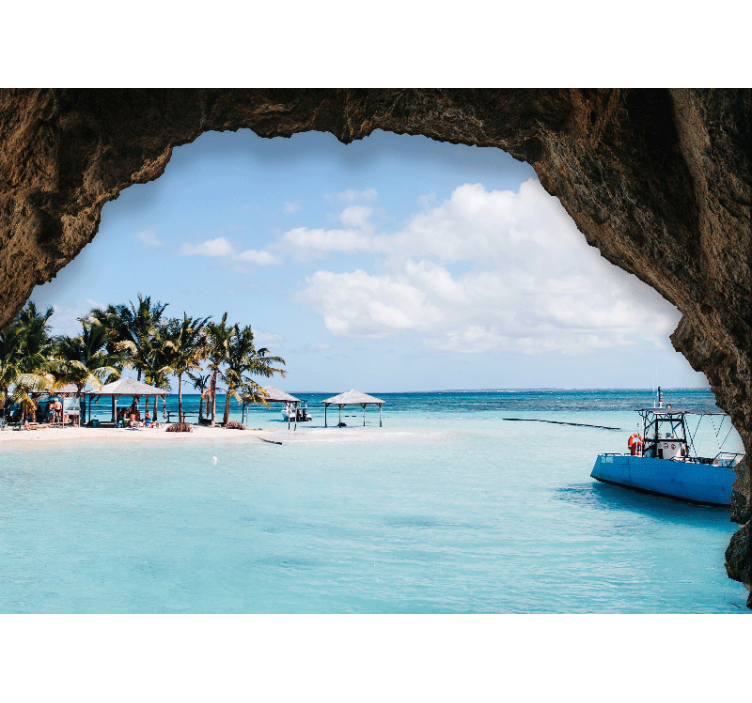 Fototapet landskap tropisk kystutsikt - Tenstickers