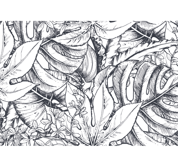 Bladrik botanisk illustrasjon fototapet natur - Tenstickers