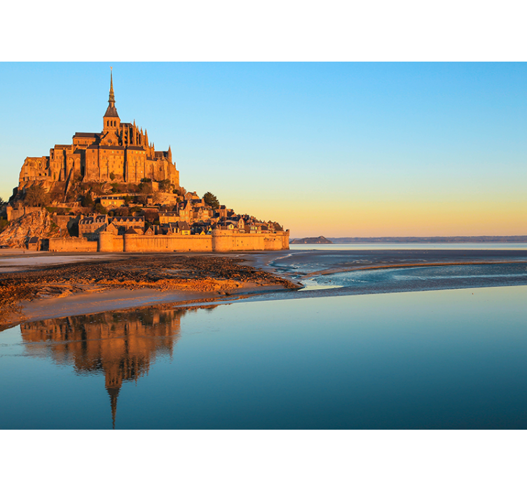 Mont saint michel fototapet byer - Tenstickers