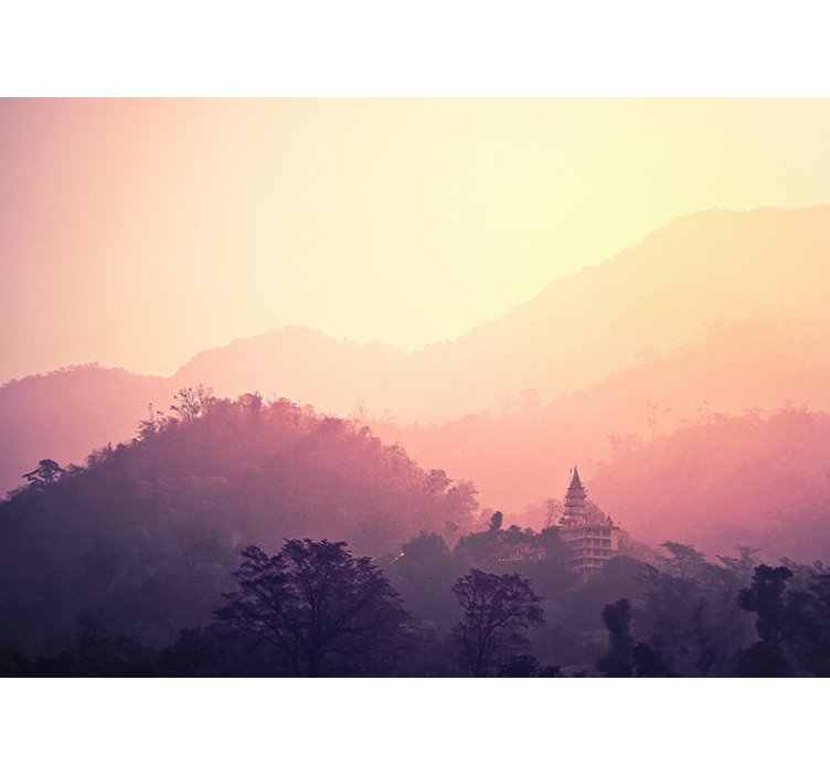 Utsikt over fjelltempelet fototapet natur - Tenstickers