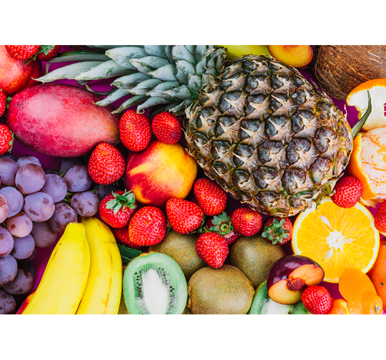 Utvalg av frukt kjøkken fototapet - Tenstickers
