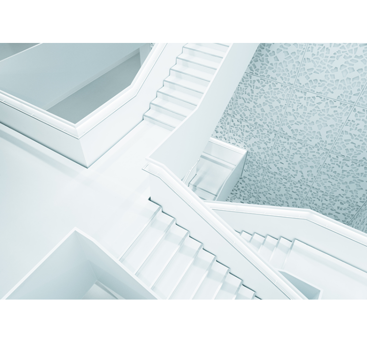 Fototapet abstrakt moderne arkitektoniske trapper - Tenstickers