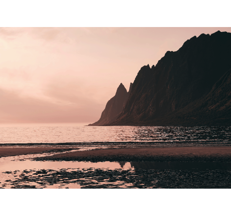 Utsikt over kystens horisont fototapet landskap - Tenstickers