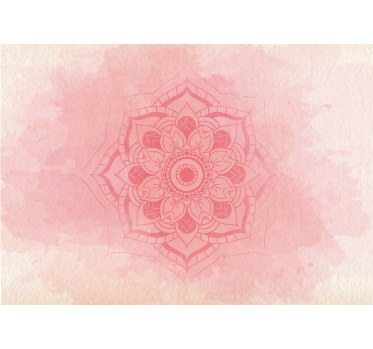 Mandala lotus rosa fototapet - Tenstickers